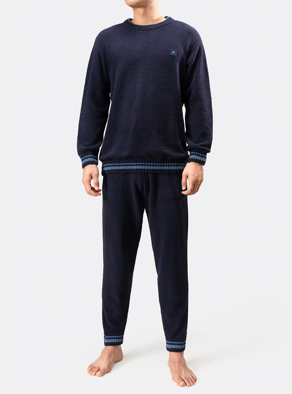 Plush Fleece Crew Neck Pajama Set