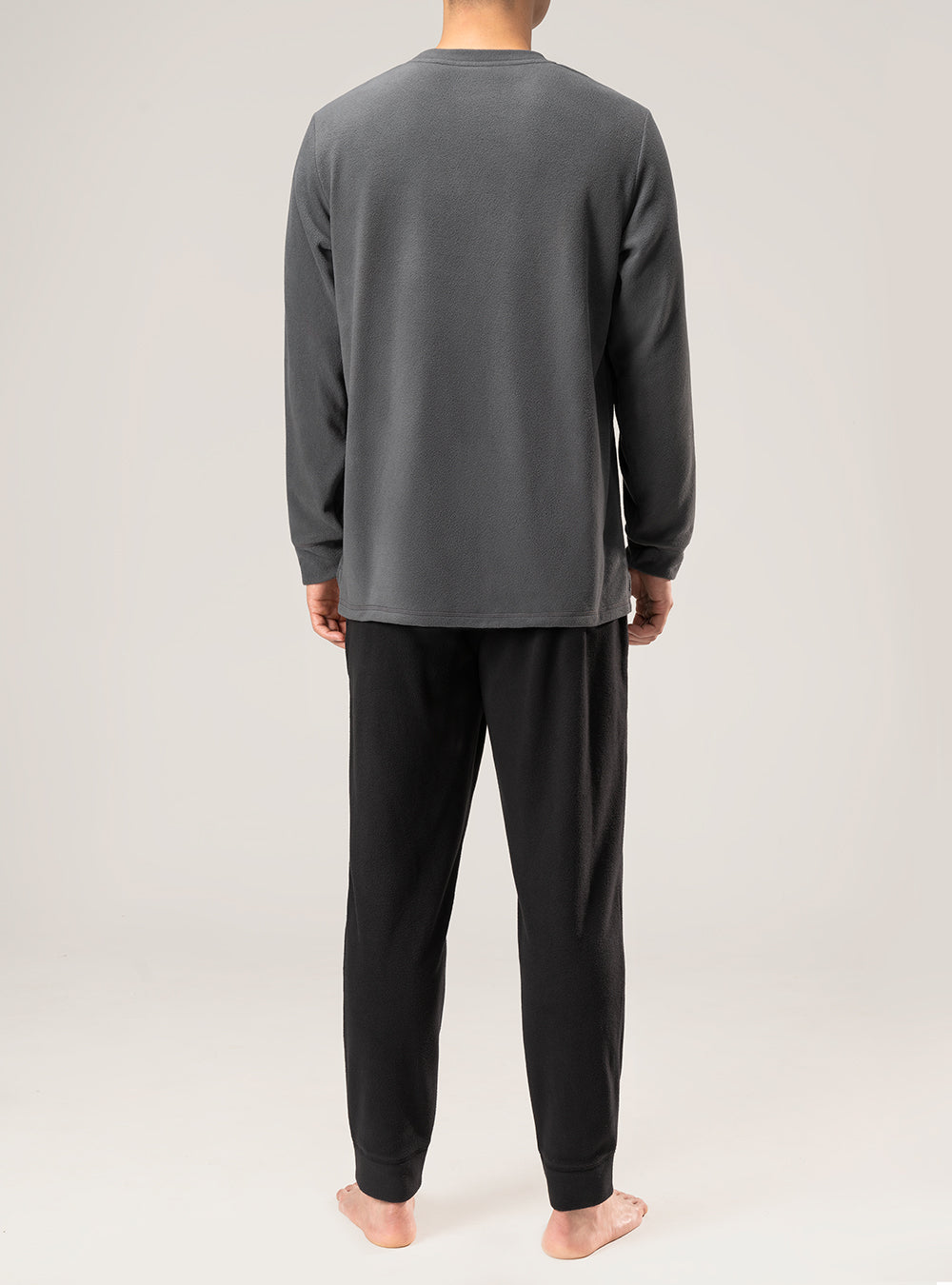 Polar Fleece Henley Pajamas Set