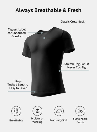 Bamboo Crew Neck Undershirts (3-Pack)