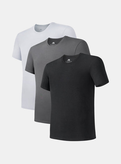 Bamboo Moisture Wicking Crew Neck Undershirts (3-Pack)