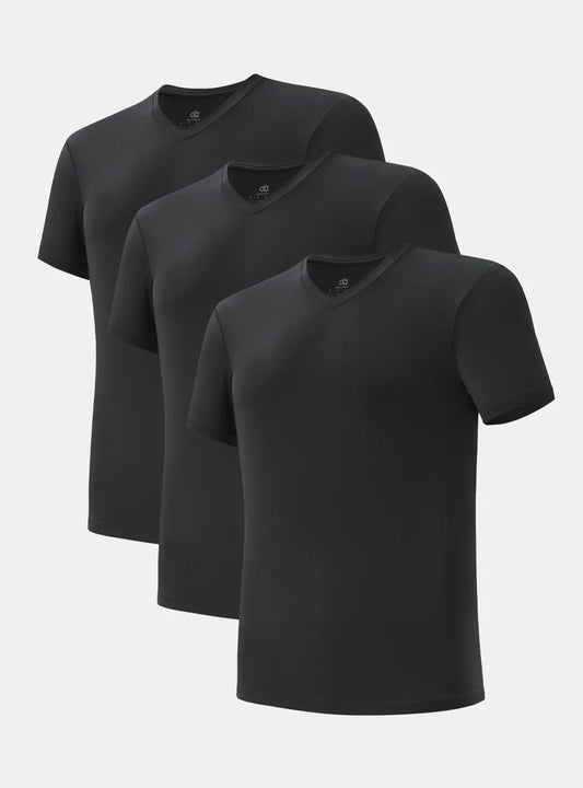 Quick Dry Silky-Soft V-Neck Undershirts (3-Pack)
