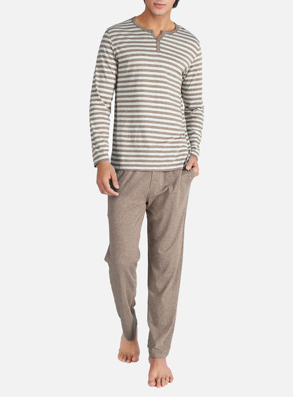 Cotton Soft Henley Pajama Set