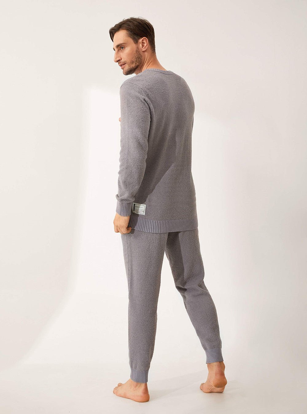 Plush Fleece Crew Neck Pajama Set