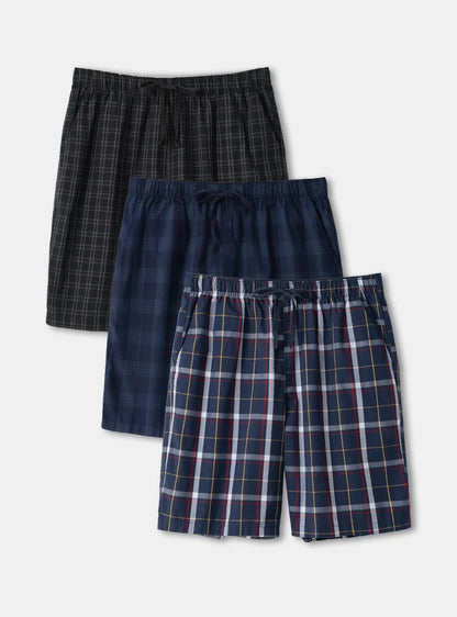 Woven Breathable Sleep Shorts (3-Pack)