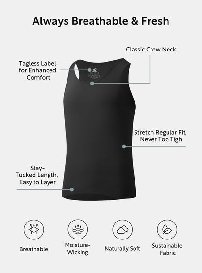 Bamboo Moisture Wicking Tanks (3-Pack)
