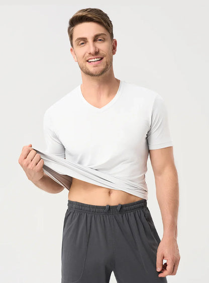Quick Dry Silky-Soft V-Neck Undershirts (3-Pack)