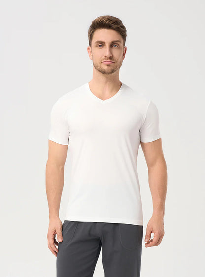 Quick Dry Silky-Soft V-Neck Undershirts (3-Pack)