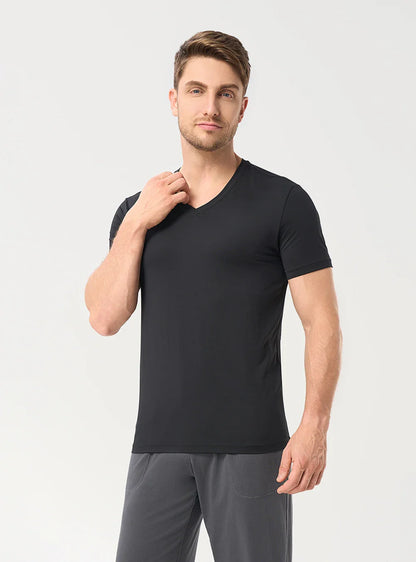 Quick Dry Silky-Soft V-Neck Undershirts (3-Pack)