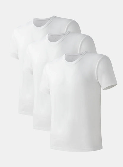 Quick Dry Silky-Soft Crew Neck Undershirts (3-Pack)